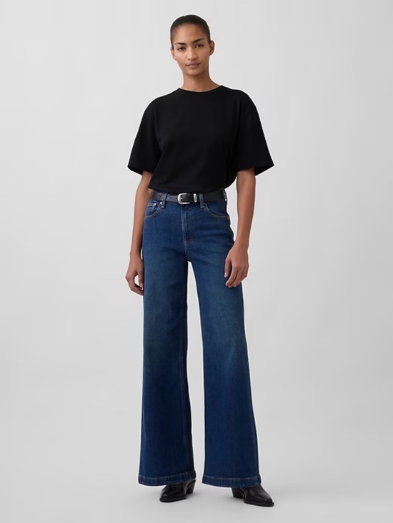 GAP Denim - Gap High Rise Stride in Wide Leg Dark Wash Like New Size 27 / 4R